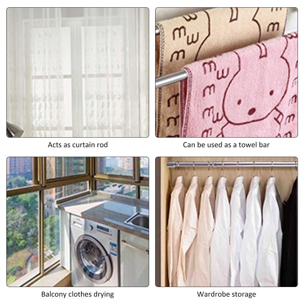 Tringle à Vêtements Double Tringle à Vêtements Réglable,[S86] - Maison