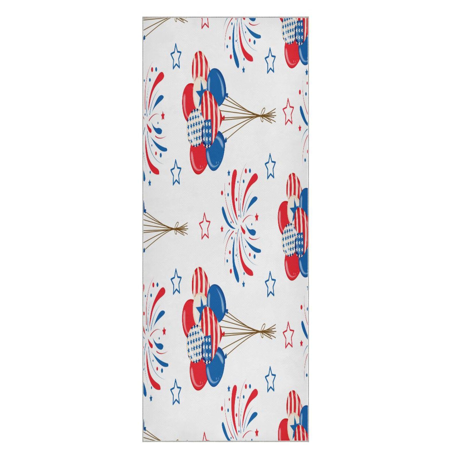 pnyoin New Year Fireworks Balloons Yoga Towel,Hot Yoga Mat Towel with Grip Dots Sweat Absorbent Non-Slip for Hot Yoga, 24