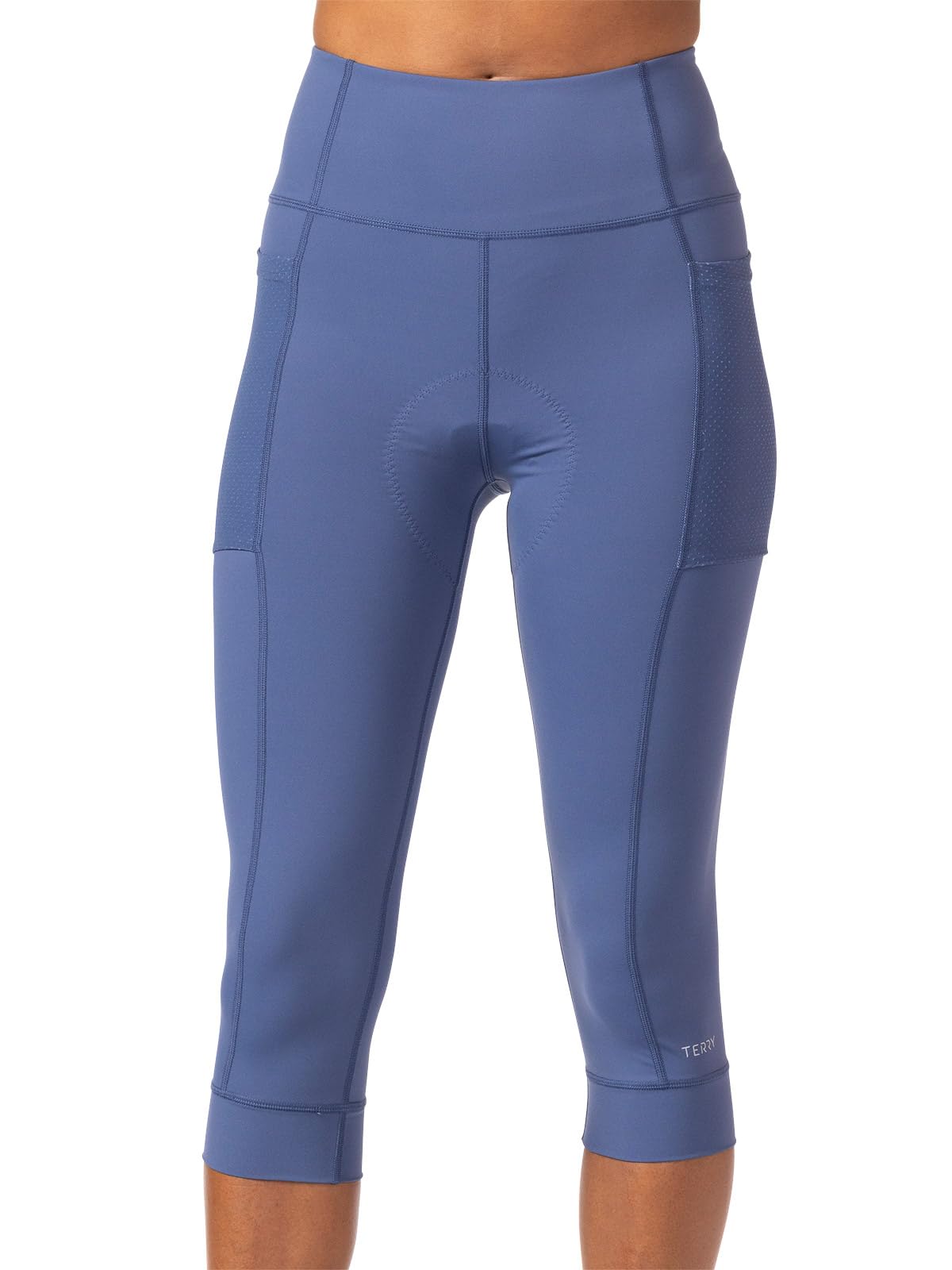 Terry Cycling Capris for Women Padded Bike Capris, Holster Hi-Rise High Waist Knicker, Regular & Plus Size Capris