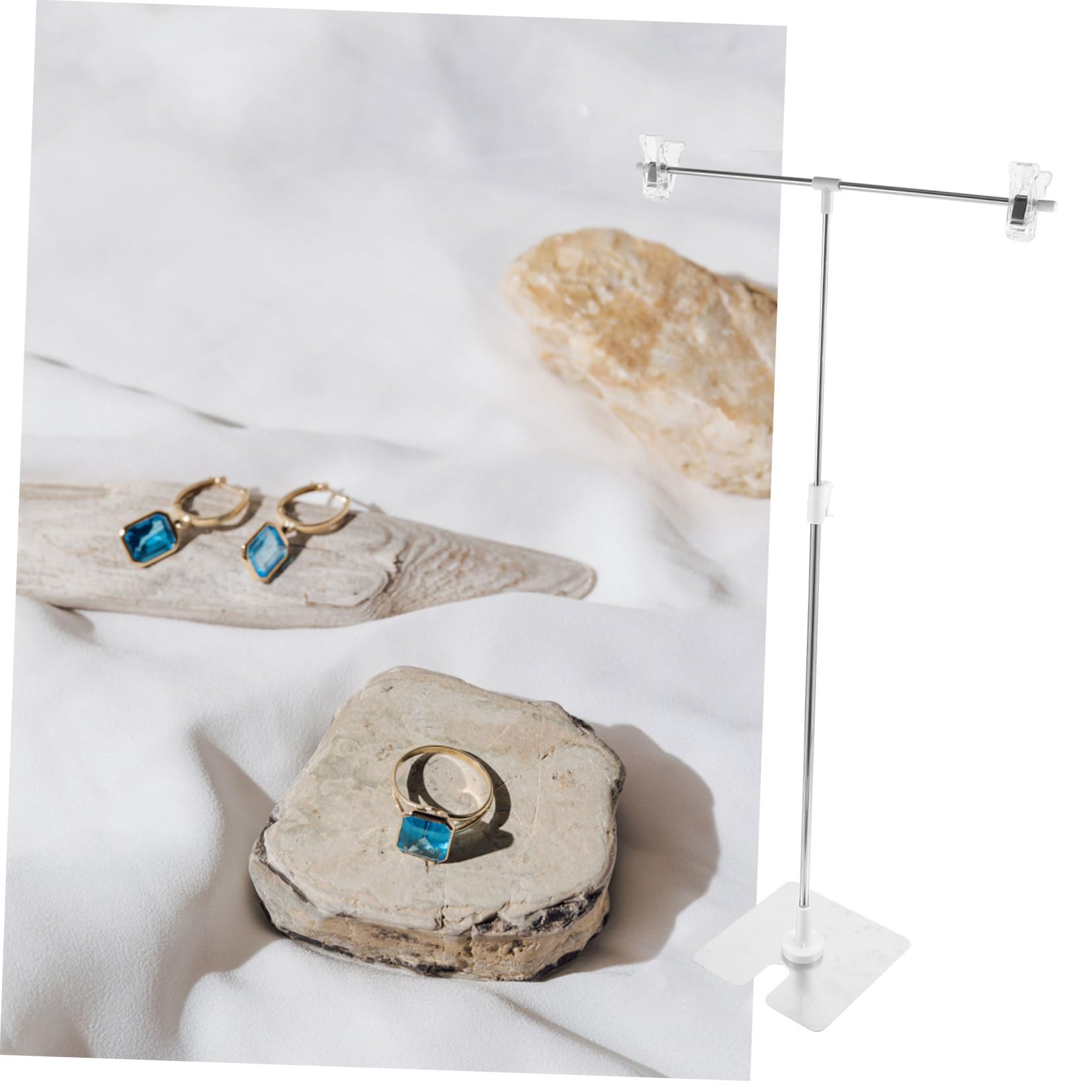 Soporte de Fondo de Mesa Ajustable de Acero Inoxidable en T