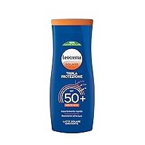 Leocrema – Crema Solare SPF 50+, Tripla Protezione dai raggi solari, Formula Idratante e Resistente all’Acqua, 200ml