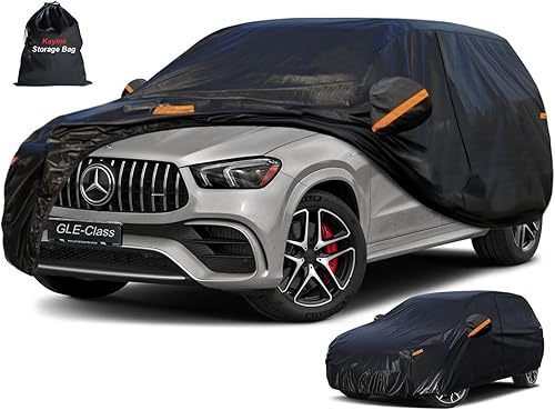 Kayme - Cubierta completa impermeable de 7 capas para vehículo deportivo utilitario, apta para todo clima, protección para exteriores contra lluvia,