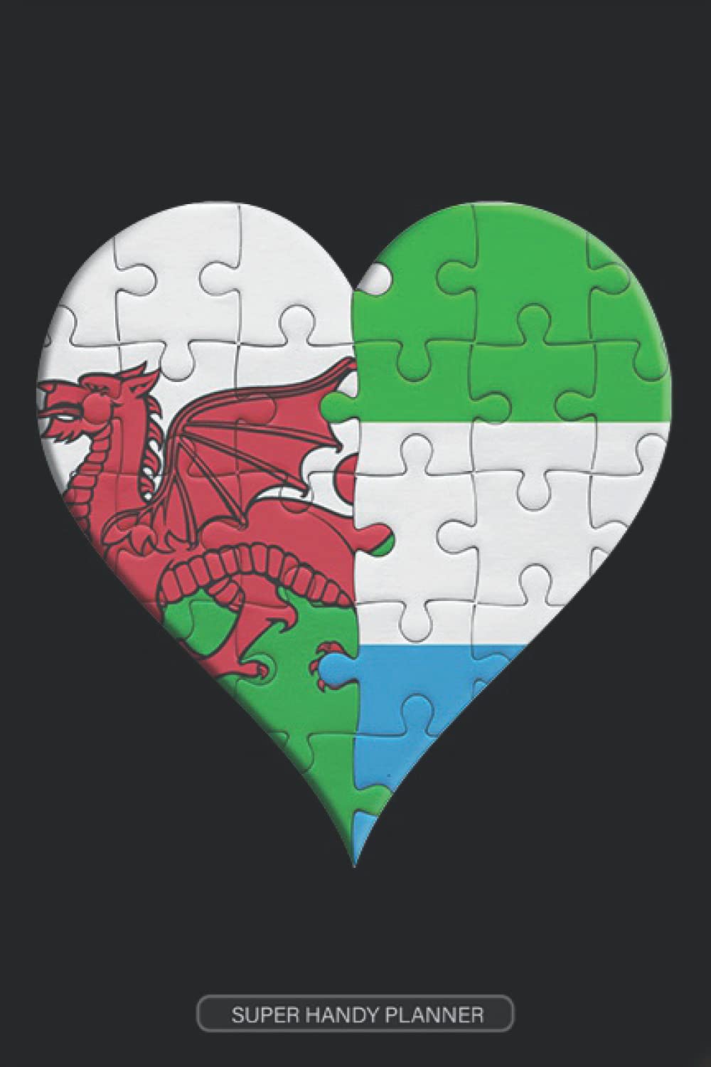 Planner: Welsh Sierra Leonean Flag United Heart Jigsaw Puzzle Flags Of Wales Sierra Leone