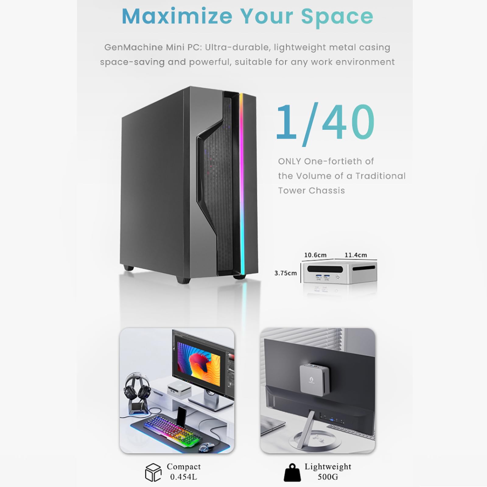 ミニpc ryzen 4300U最大3.7GHz 16GB+256GB AMD Ryzen™ 4300U ミニpc 3.7GHz メモリ 16GB DDR4 256GB SSD 4TBまで