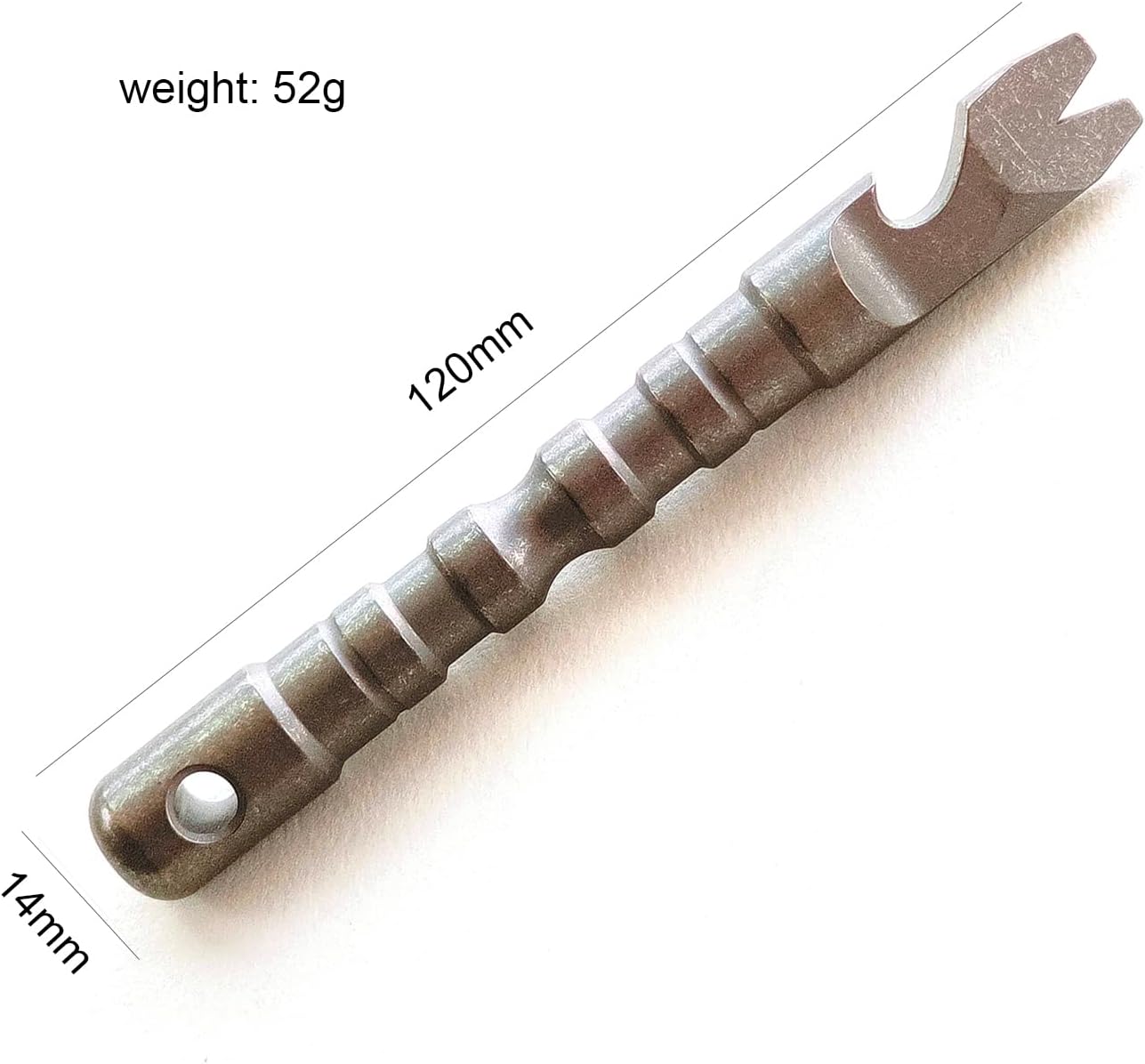 Titanium Crowbar Nail Puller Pry Bar Bottle Opener Cool Stick Tool Portable EDC Multipurpose Combination Tool (titanium-stone wash) image 3
