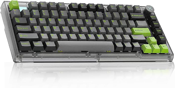 ZIPFORCE Wireless Mechanical Keyboard,81 Keys Hot Swappable Custom Keyboard with Knob,RGB Backlit,2.4GHz/USB-C/BT5.0 Mechanical Gaming Keyboards, PBT Keycaps, 100 Million Keystroke Lifespan