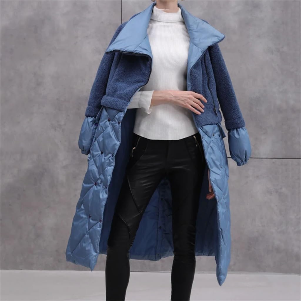 Winter High Neck Sweater Down Jacket Women's Mid-length Thickened Slim