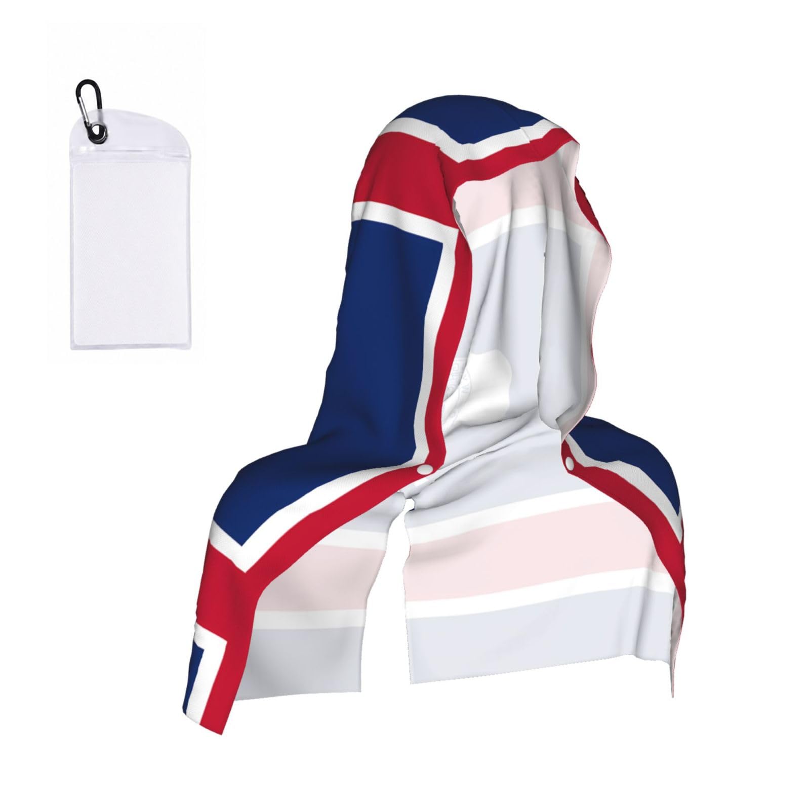 CNTDBU Wyoming State Flag Cooling Towel Hooded-Instant Chill Neck Cover for Sports, UV Cooling Rag for Running Gym