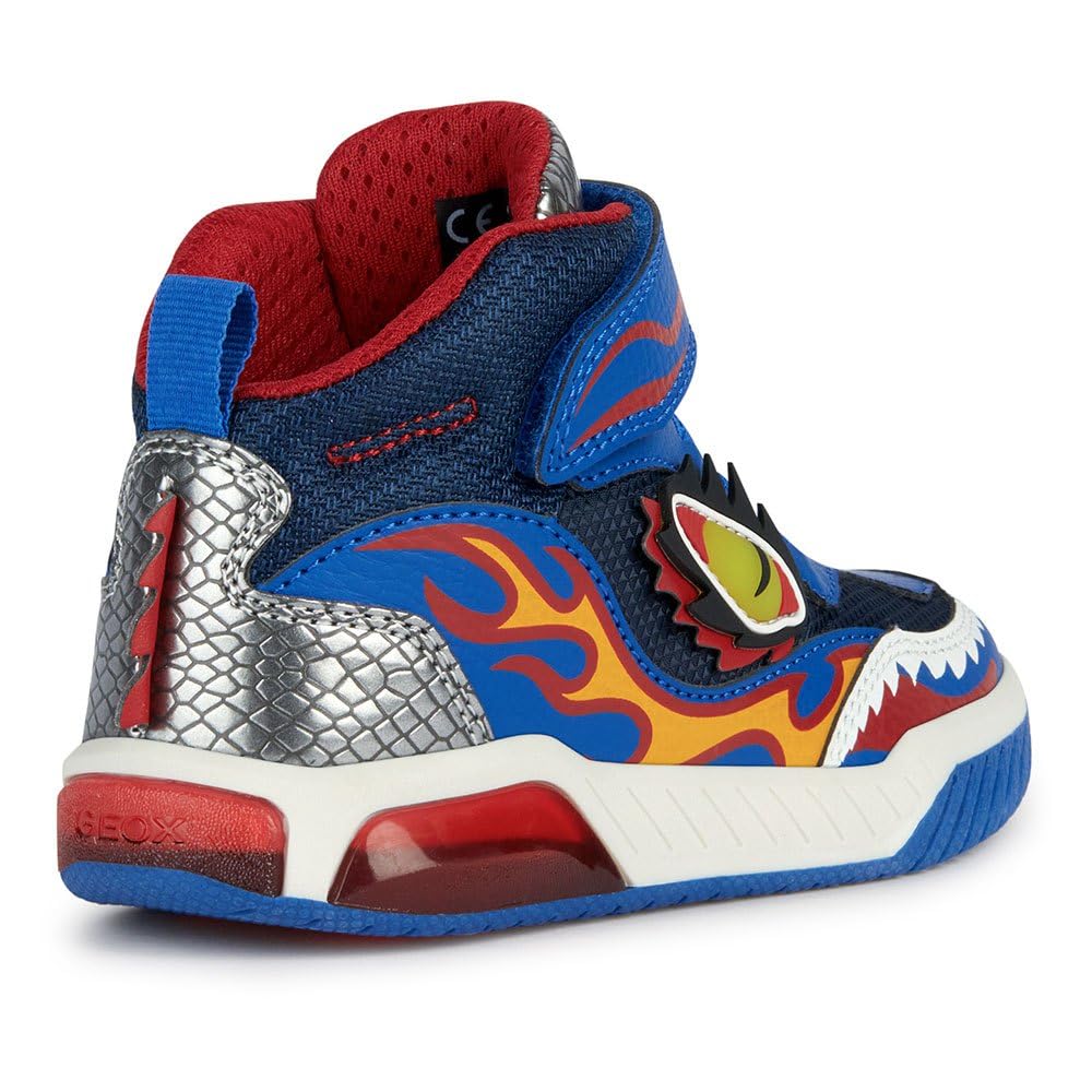 Geox J INEK BOY A Scarpe da Ginnastica, Bambino, Blu, 28 EU
