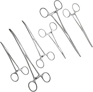 SURGICAL ONLINE Ultimate Hemostat Set, 6 Piece Ideal for Hobby Tools, Electronics, Fishing and Taxidermy (8", 6.25" and 5")
