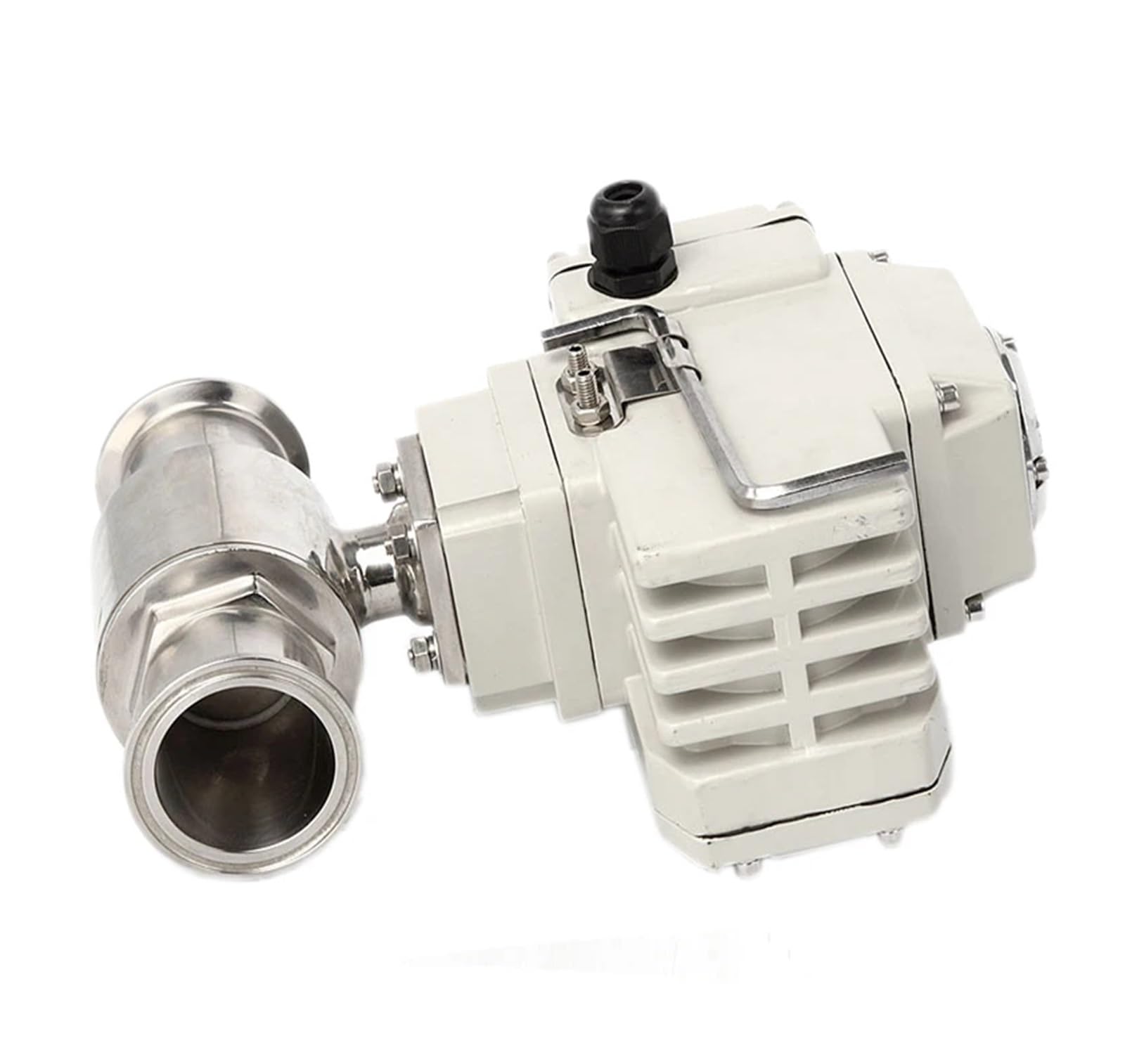 76mm 2 Way Motorized Ball Valve Q911F-16P Tri Clamp Ferrule Type Electric Ball Valve(220VAC)