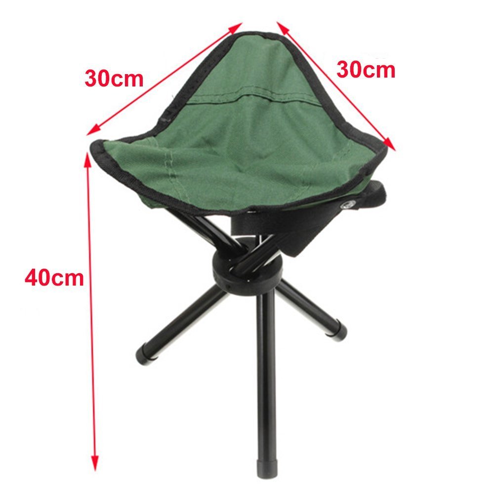 Tabouret Pliant Tyasoleil - Ultra Léger (650g), Supporte 100kg - Idéal Camping, Pêche, Jardinage