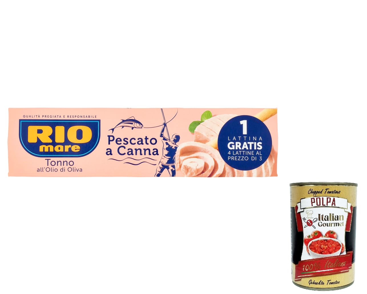 Tonno all'Olio di Oliva, zarter Thunfisch aus Rutenfang Dose 24 x 80g | Conserva saporita, nachhaltiger Fang; perfetto per antipasti, panini, insalate e schnelle Küche, Gesamtnettogewicht 1,92 kg