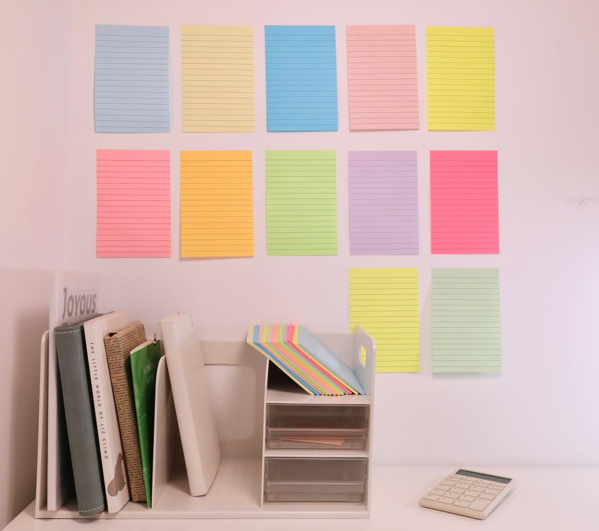 Notes Adhésives Lignes 10x15 cm (4x6 pouces) – Bloc de Liste de Choses à Faire pour Bureau, École – Amovible sans résidus