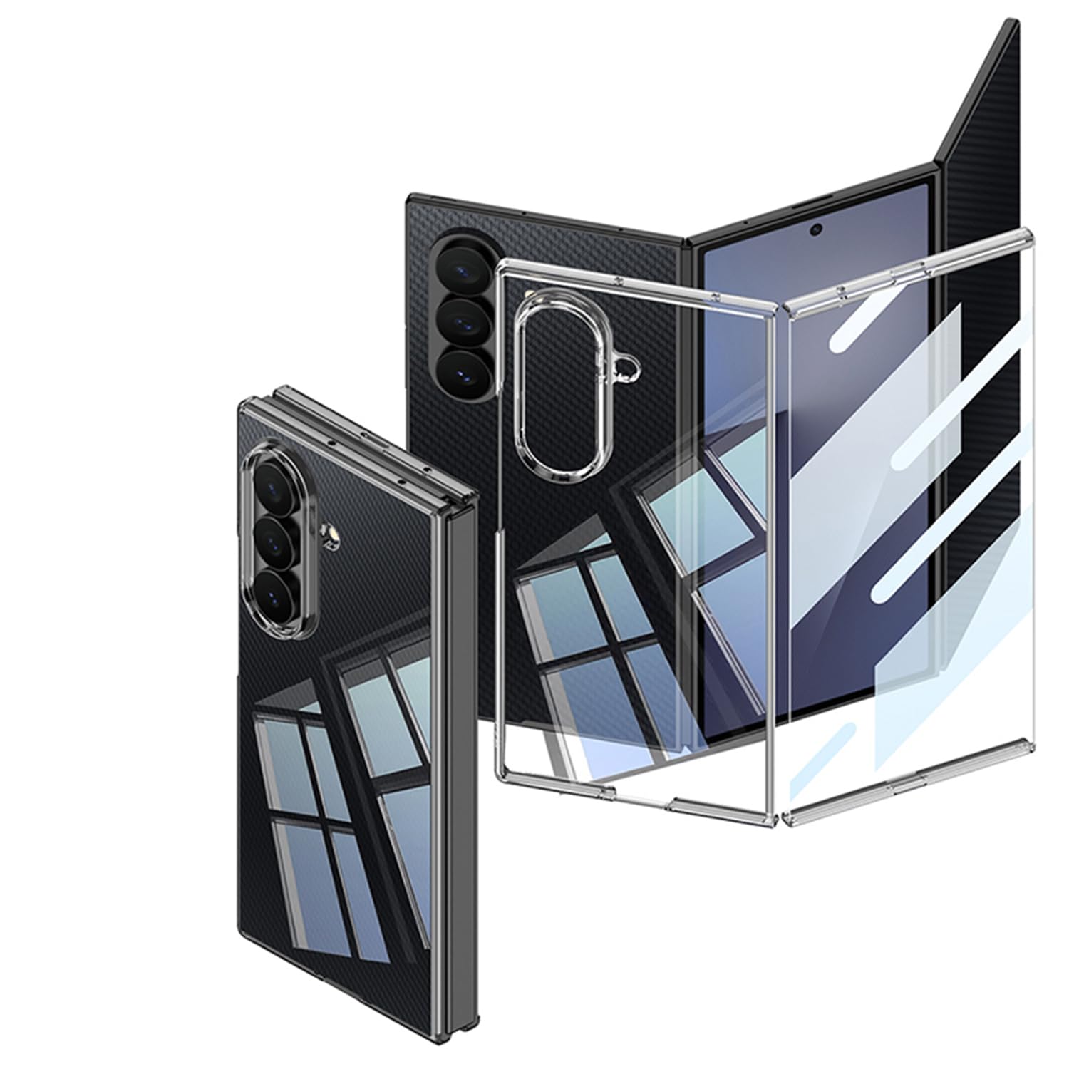 COQUE Funda para Samsung Z Trifold, con Membrana Phantom de Alta Transparencia integrada, Funda Plegable Ultrafina para Samsung Galaxy Z Trifold-Transparente