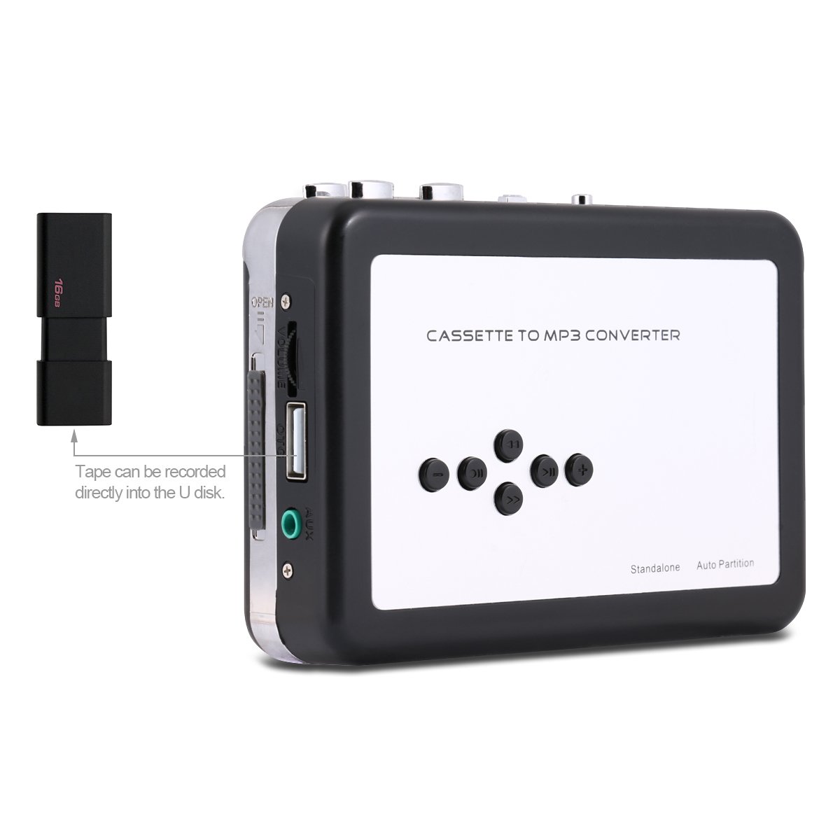 Reshow Portable Cassette Player, Best Overall Standalone USB Cassette