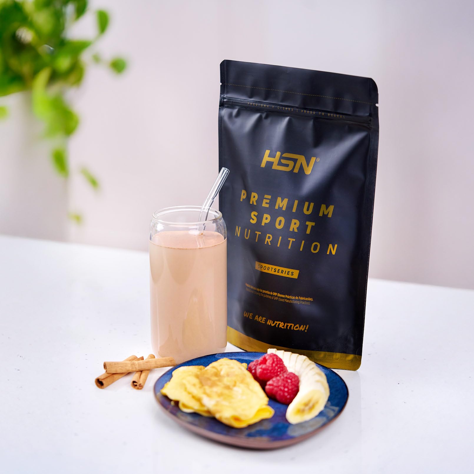 HSN Evonatural Whey Endulzada con Stevia | Canela 2Kg | Concentrado de Suero de Leche Sin Edulcorantes ni Azúcares Añadidos | No Incluye Dosificador | Apta Dieta Vegetariana y Sin Gluten