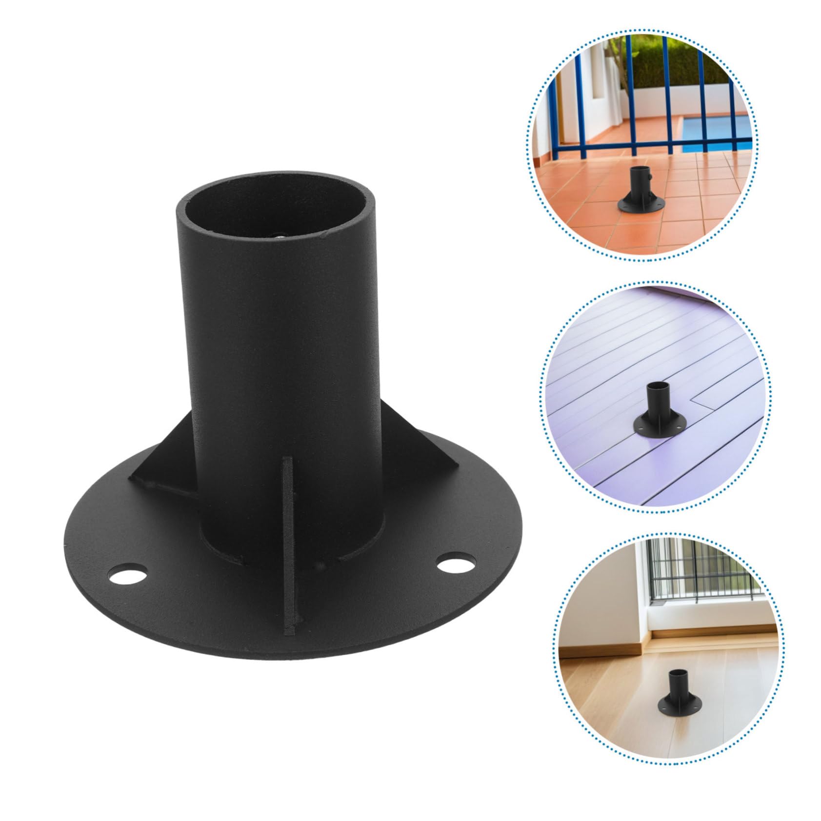 Heavy-duty Inner Diameter Metal Handrail Floor Flange Post Base for Outdoor Deck Railing And Flagpole Mounting
