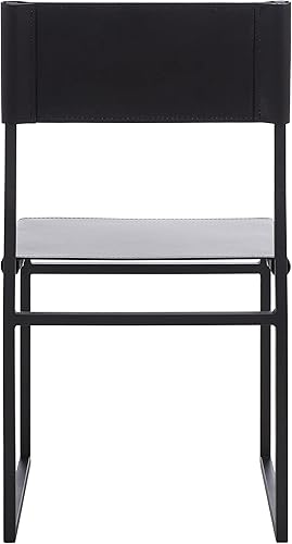 Miniatura 5 de SAFAVIEH Home Collection Layne Silla de comedor negra para sala de estar (totalmente montada)