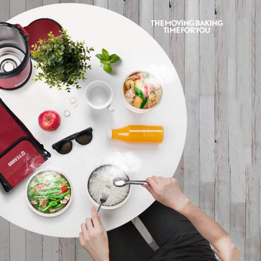 Thermos in acciaio inox Bento interno isolato contenitore per alimenti rimane caldo, bottiglia sottovuoto in acciaio inox per stufato, cuoco, zuppa, cibo, 2200 ml, rosso