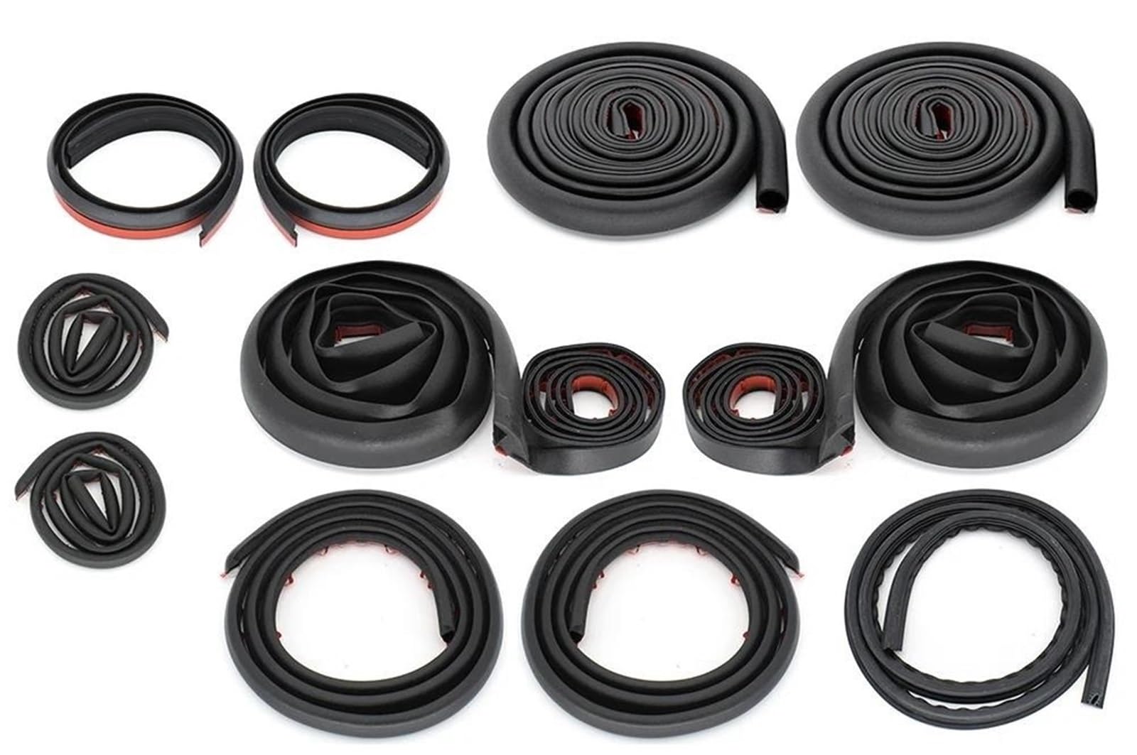 Car Door Window Rubber Seal Strip Car Door Seal Strip Kit Rubber Noise Insulation Weatherstrip for Tesla for Model 3 Y Trunk Hood Dashboard A B Pillar Trim Sealings AJOHBM