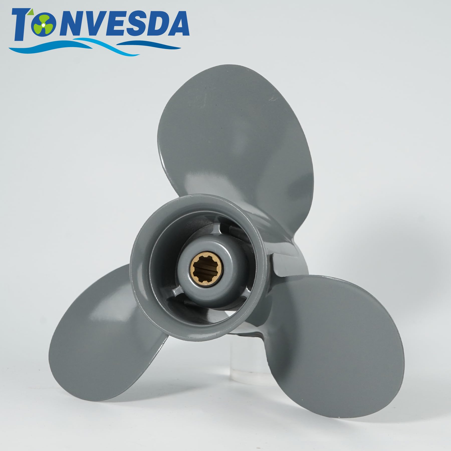 Hélice fuera de borda de aluminio para motores Honda 8HP 9.0HP 5HP 20HP, 9 1/4 x 8 9 1/4 x 9 9 1/4 x 10 9 1/4 x 11 9 1/4 x 12, 8 dientes estriados, derecha