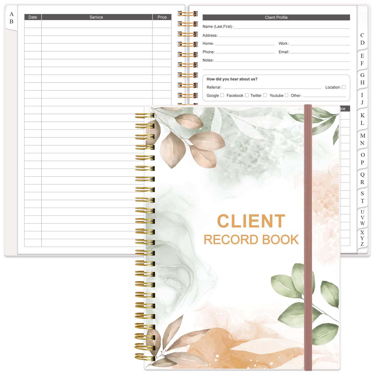 Client Book 200 Pcs Client Profile Cards Client Record Book Hairstylist ...
