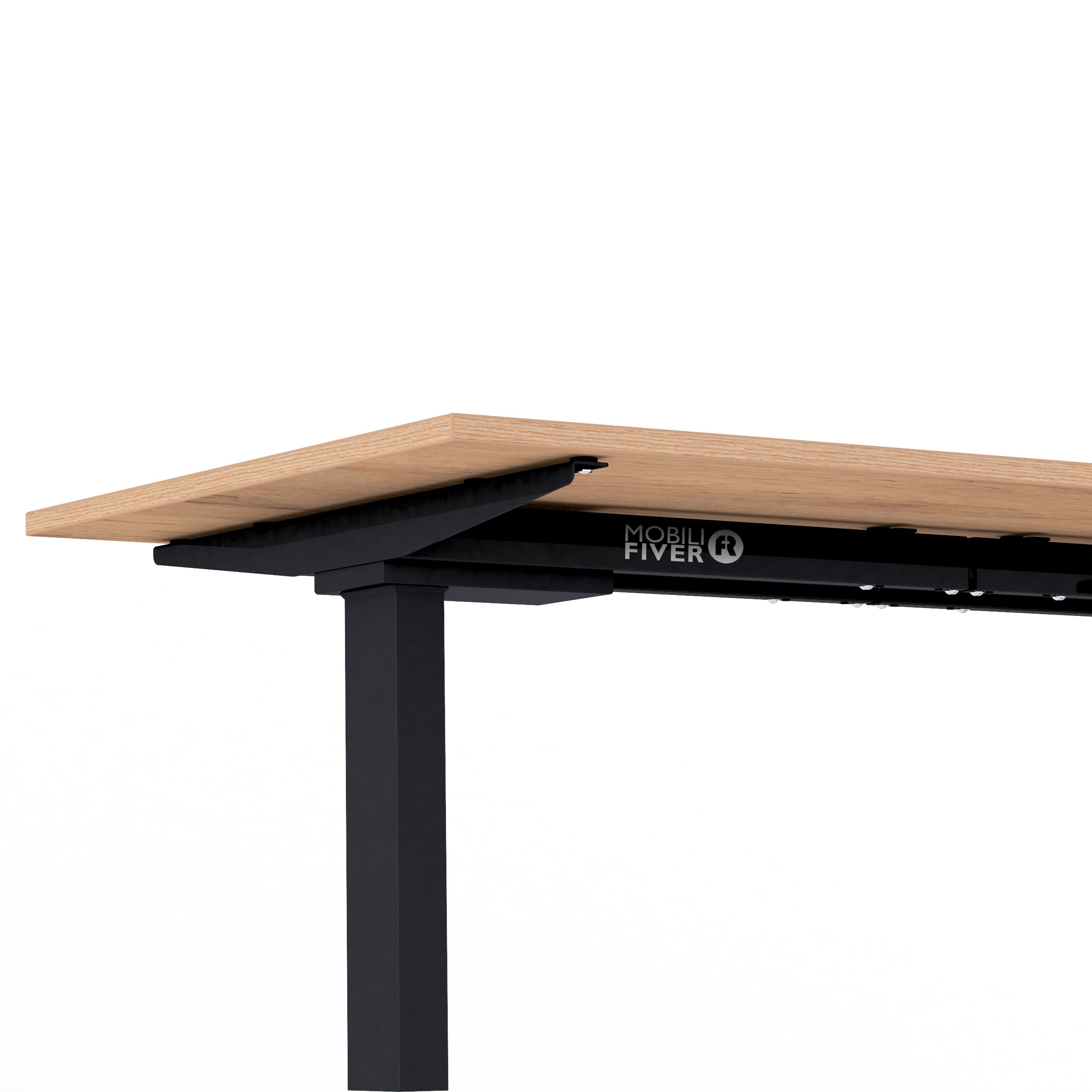 MOBILI FIVER, Bureau Clara 160x80, Bois Rustique, avec Pieds Fixes Noirs, Mélaminé/Aluminium/Acier, Bureau d'ordinateur pour Bureau