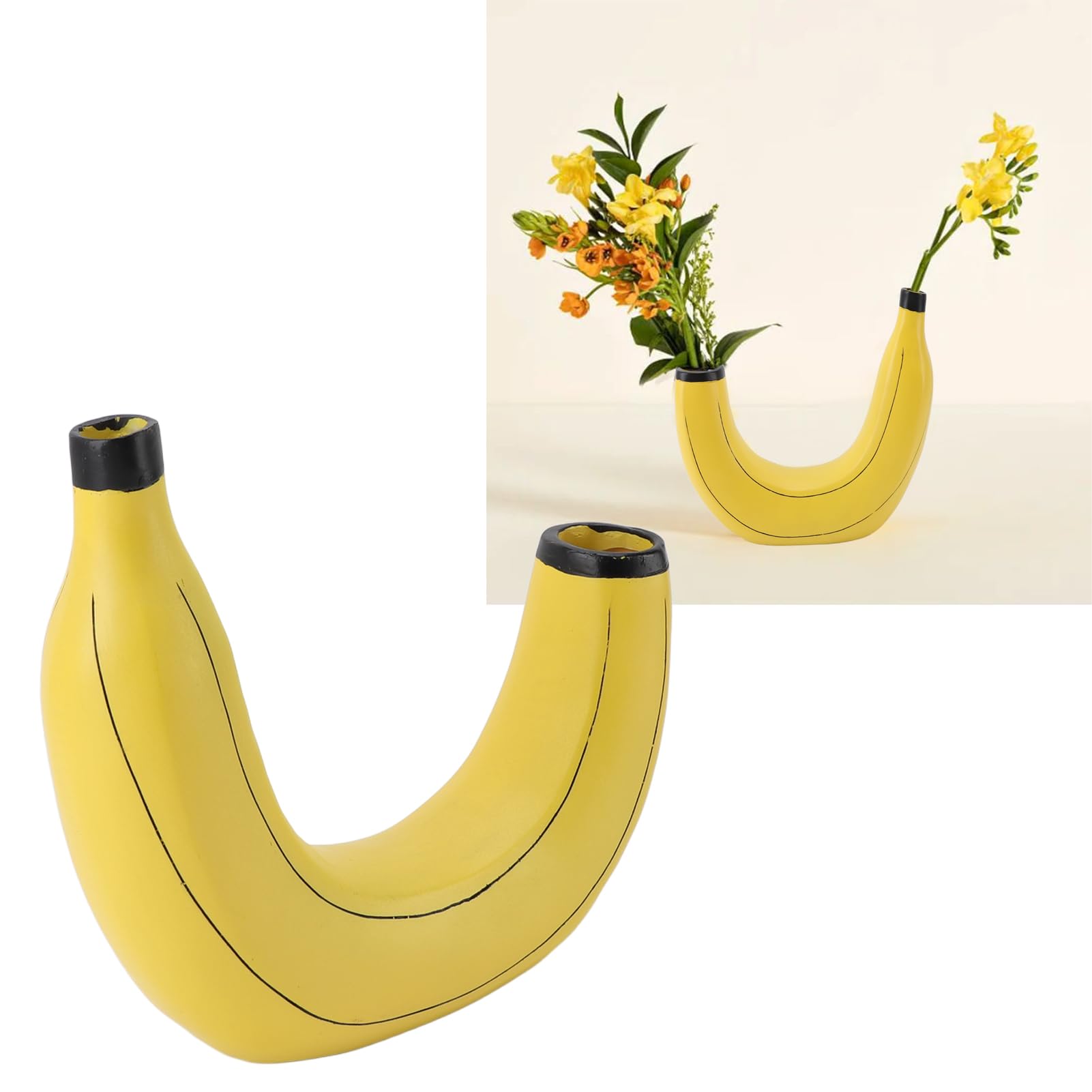 Amazon.co.jp: バナナの花瓶の装飾、パーソナライズされたバナナの形の