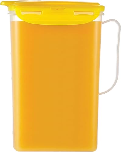 Miniatura 17 de LocknLock Aqua - Jarra de agua para puerta de nevera con asa, jarra de plástico sin BPA con tapa abatible, perfecta para hacer tés y jugos, 3