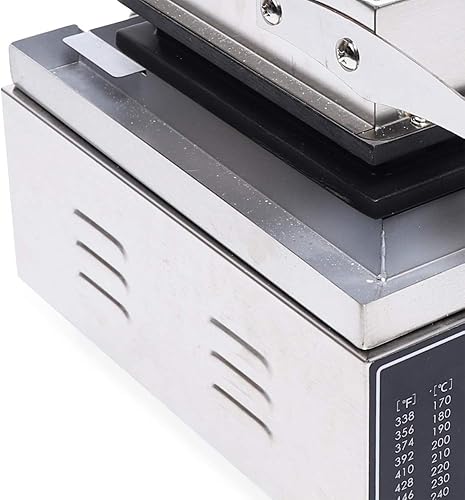 Miniatura 7 de Máquina eléctrica comercial de gofres para perros calientes de maíz 110 V 1500 W, 5 waffles de perro caliente, acero inoxidable, antiadherente,