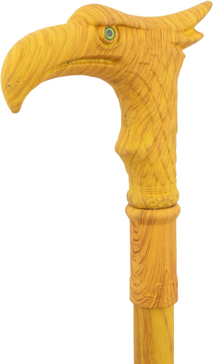 Yellow Luxury Eagle Handle Walking Cane Fashion Decorative Stick Decorative Cosplay and Parties for Cosplay & Party 87cm