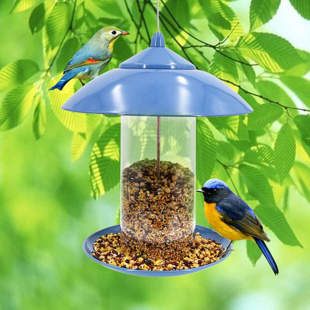 Mangiatoia per Uccelli Esterno Selvatici Appeso Alimentatore Uccello Selvatico, Gazebo Uccello Alimentatore e Decorazione del Giardino for osservatori di Uccelli e Bambini