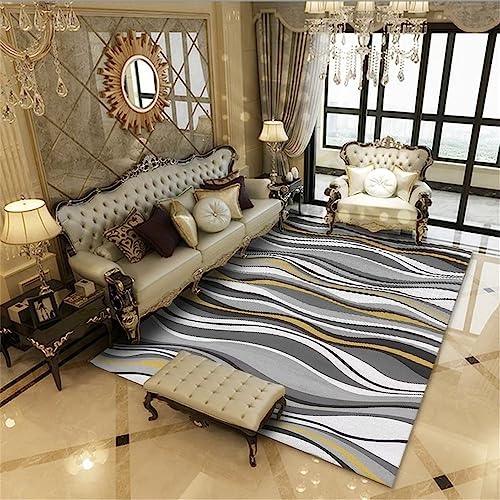 Tapis lavable 160x230 cm durable et résistant au motif rayé - 2