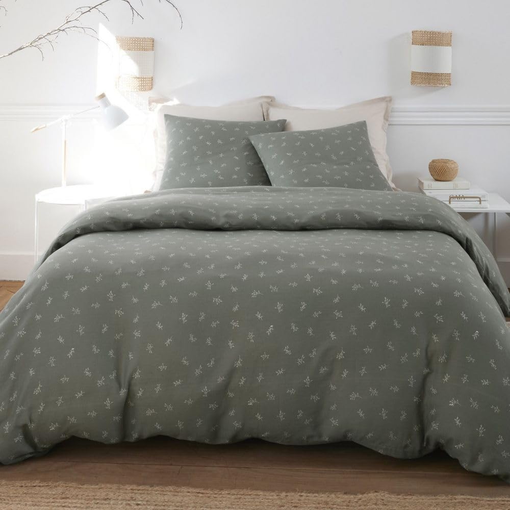 Parure de lit 220x240 cm Célestine un linge de maison raffiné en gaze de coton