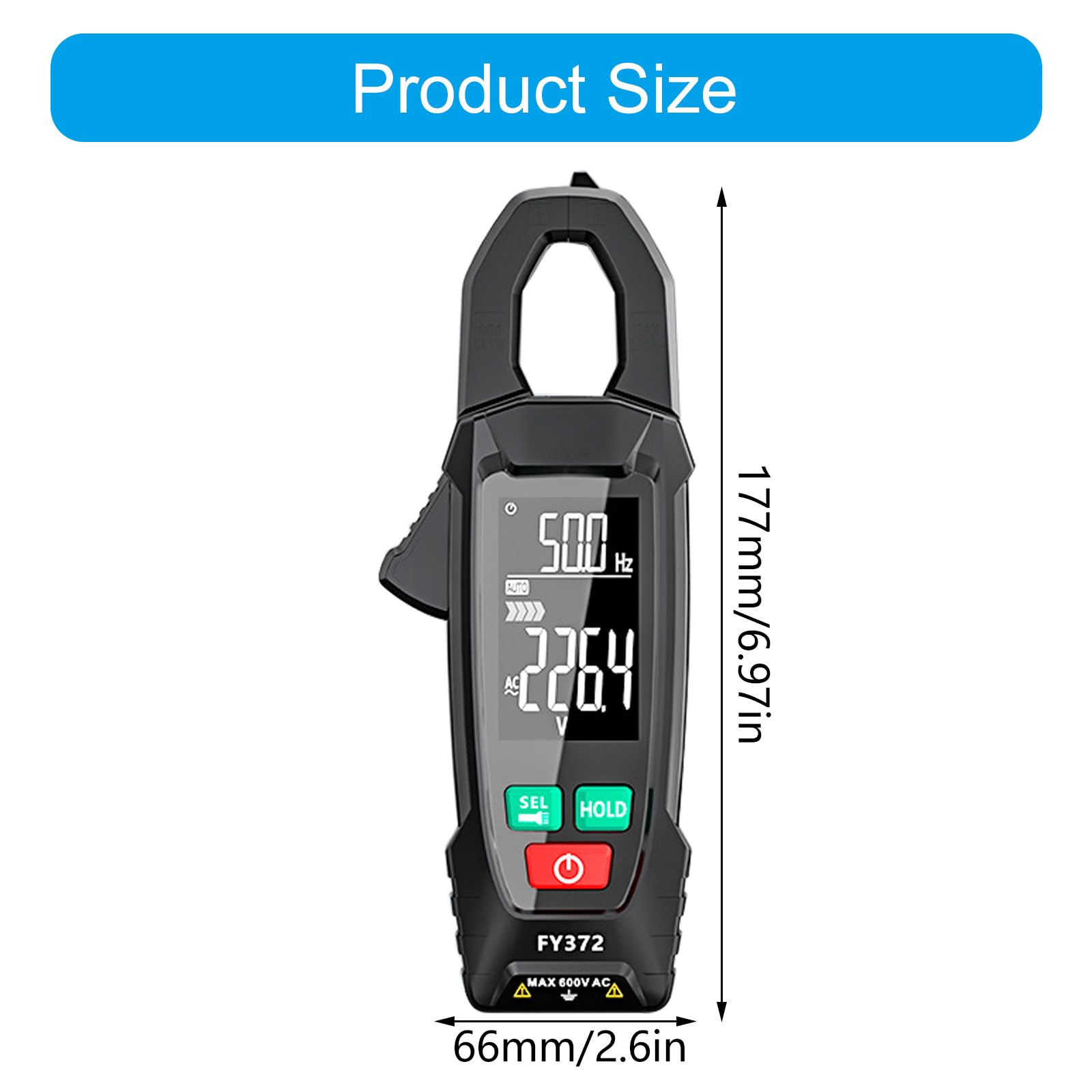 Pinza amperimétrica digital Multímetro de voltajes de corriente para ingenieros electricistas y entusiastas de la artesanía para medición precisa Pinza amperimétrica digital
