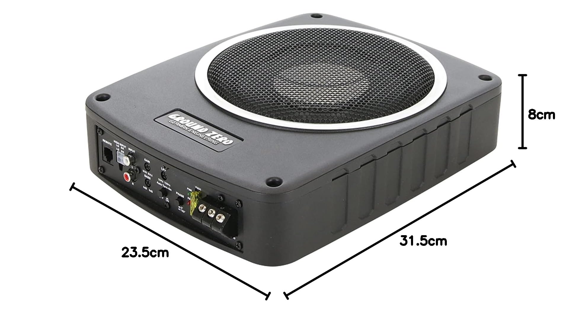 Ground GZCS SW-1000A | 25 cm flacher Aktiv-Subwoofer