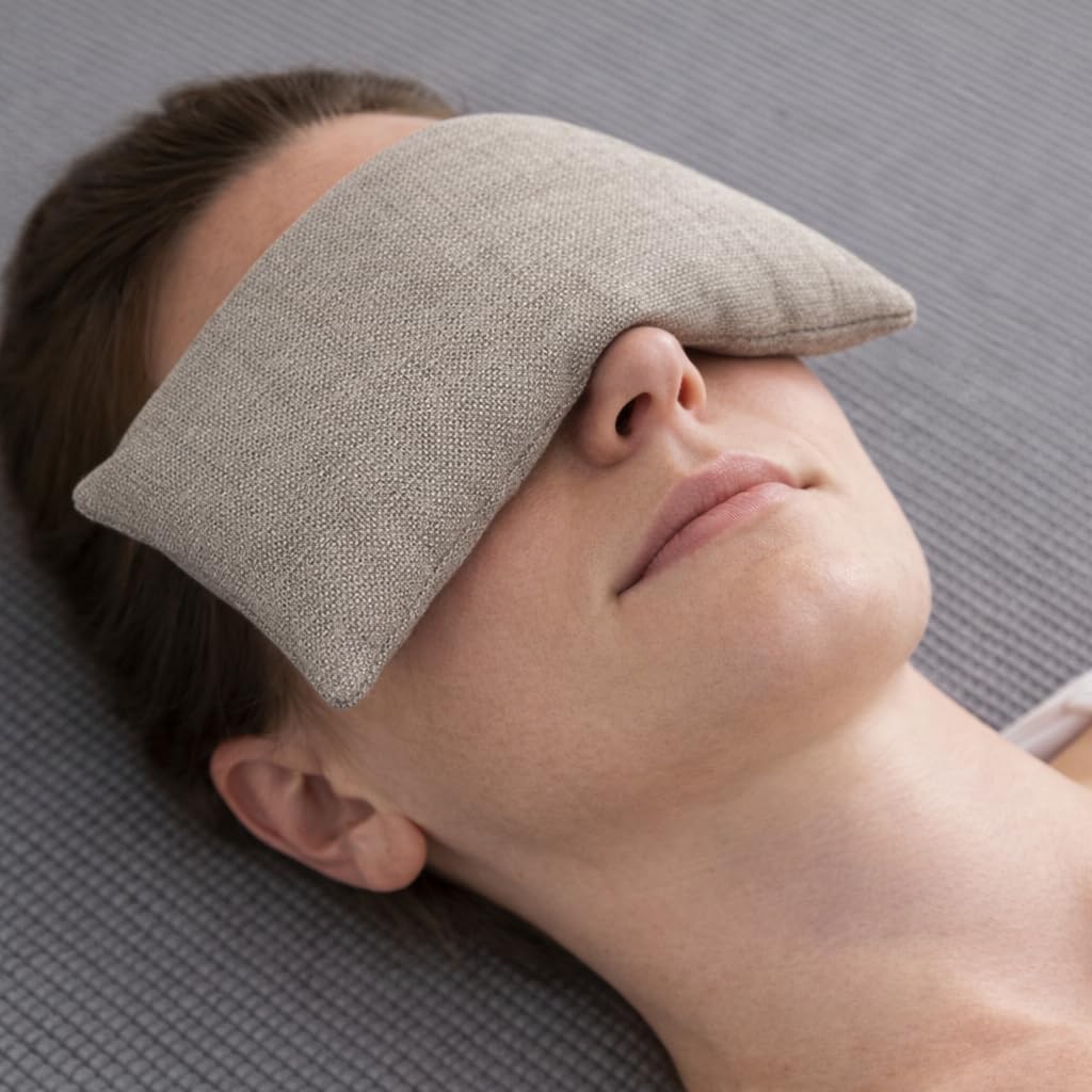 Coussin pour Les Yeux Dune – Coussin oculaire avec Lavande Naturelle et Riz, Coton Naturel, Yoga et méditation, Relaxation et Repos