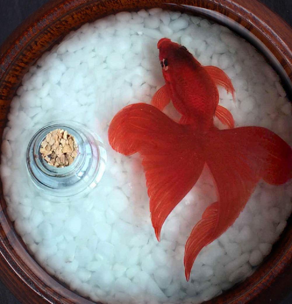 風水置物招財ガラス製金魚彫刻 約10cm 風水置物招財ガラス製金魚彫刻 約10cm