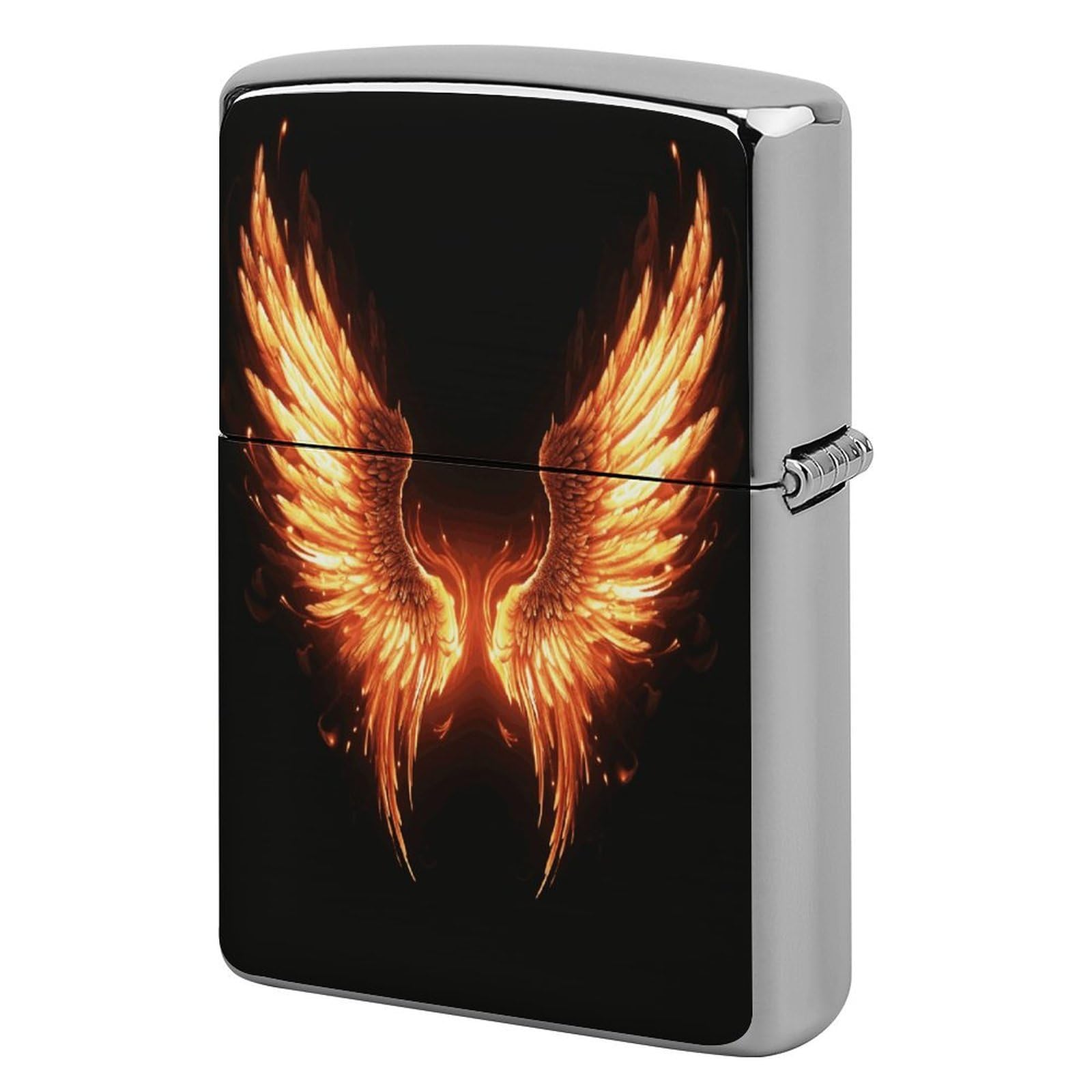 Fodpand Style Fire Angle Wings Metal Lighter Case Cover Lighter Sleeve