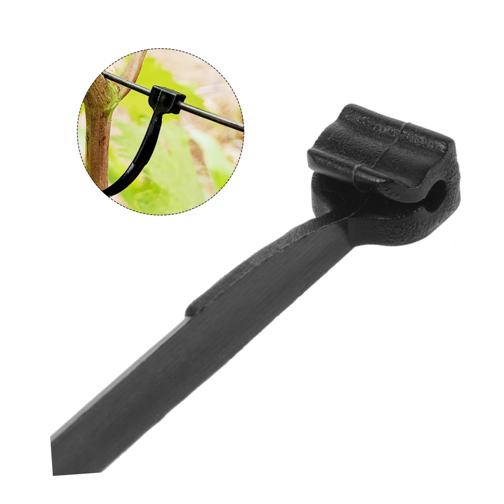 ORFOFE Mollette per Piante per Viti e Rami, Clip di Fissaggio in Plastico Nero, Facili da Usare, per Giardino e Sostegno Tralci, 1 Sacchetto
