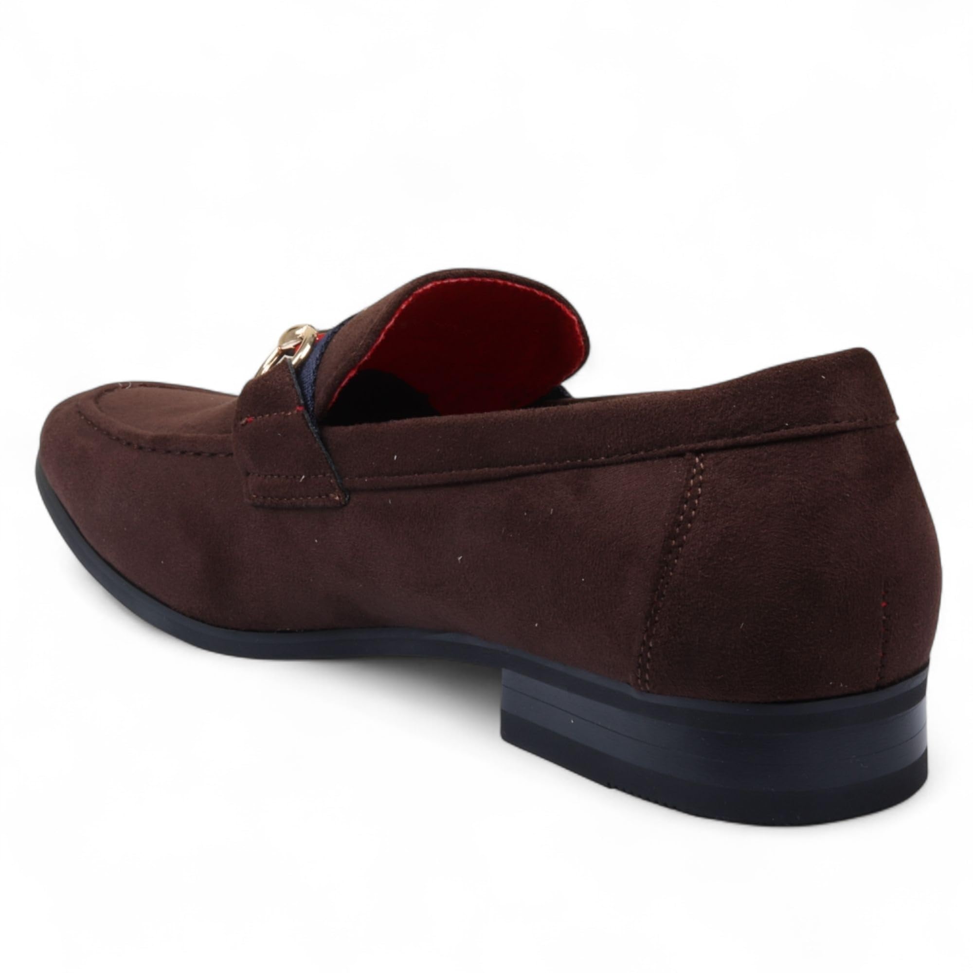 Mocasines de Ante para Hombre Dolcetto con Hebilla Dorada. Zapatos de Vestir Sin Cordones.