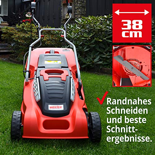 HECHT Premium Elektro Rasenmäher 1600 W 38 cm 45 L Fangkorb – Ansicht 6