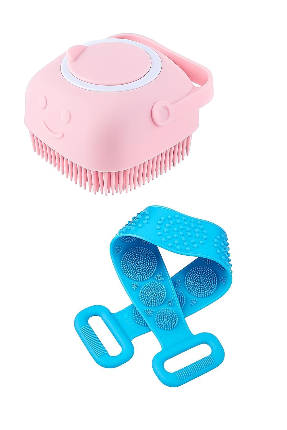 MORIXA Body (1 Piece Scruber + 1 Bath Belt Combo) Exfoliating Shower Brush for Deep Cleansing & Smooth Skin | Soft Cotton Unisex Robe | Ideal Spa Gift Set for Men & Women