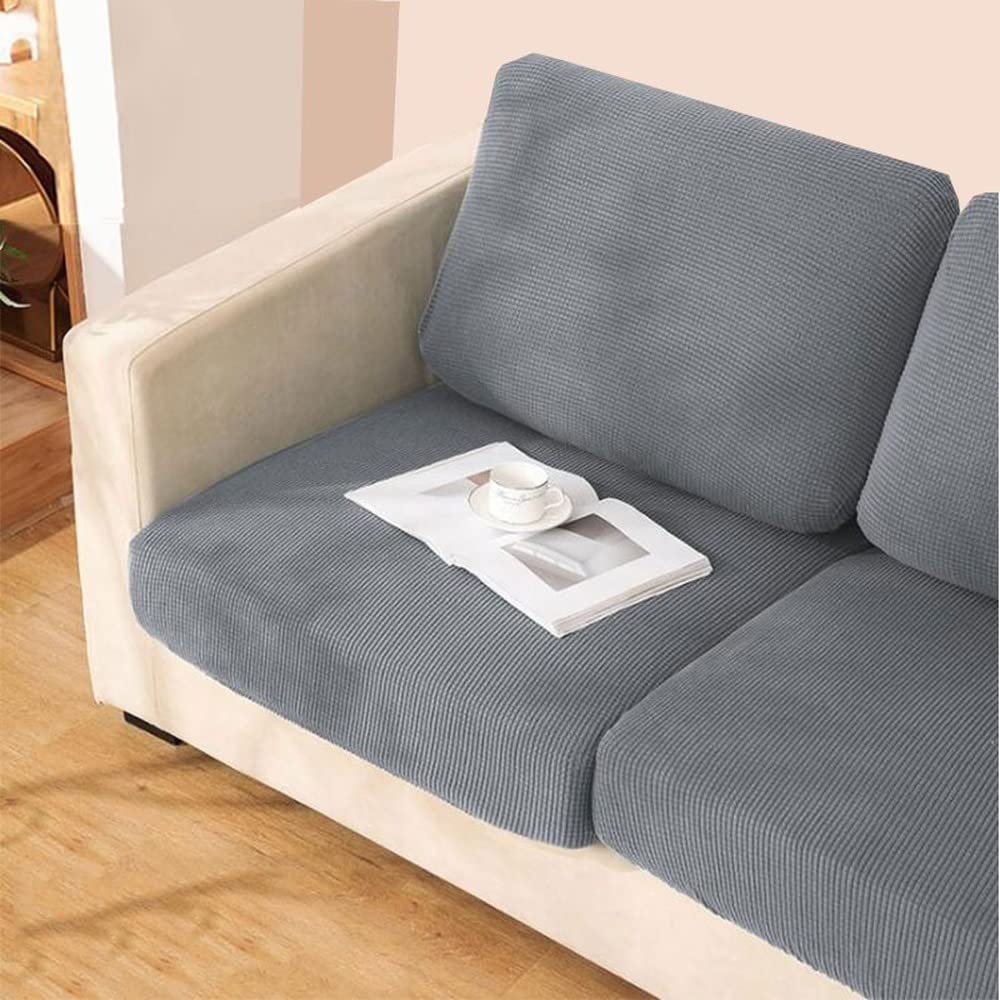 Fundas para sofa chaise longue gruesas para un salon moderno en gris