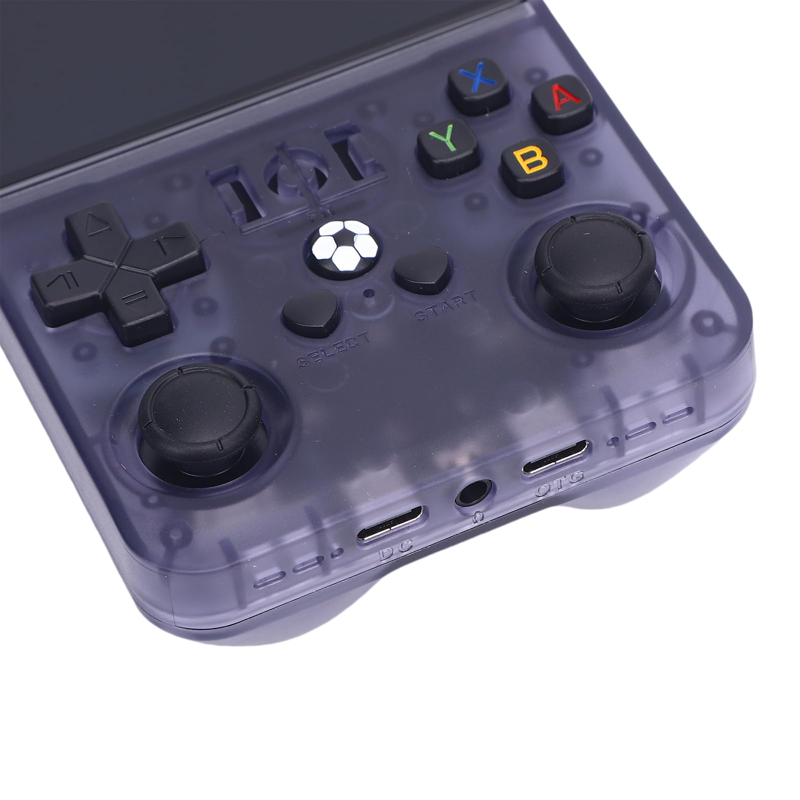 Tonysa Konsola Gier Ręczna, Przenośna Konsola do Gier Retro, Półprzezroczyste Szary, Ekran 4 Cale 720x720, Podwójne Joysticks 4000 MAh do Podróży (128G)