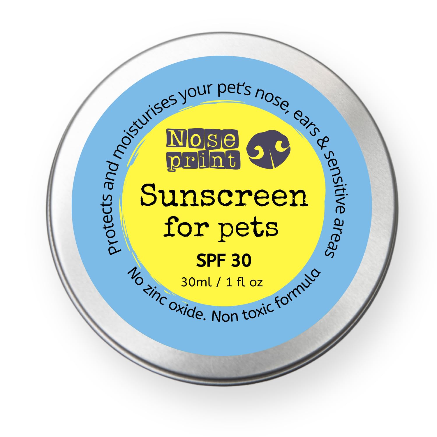 Noseprint SPF 30 Sun Protection Balm For Pets 30 ML in Tin, white, 30 ml (Pack of 1)