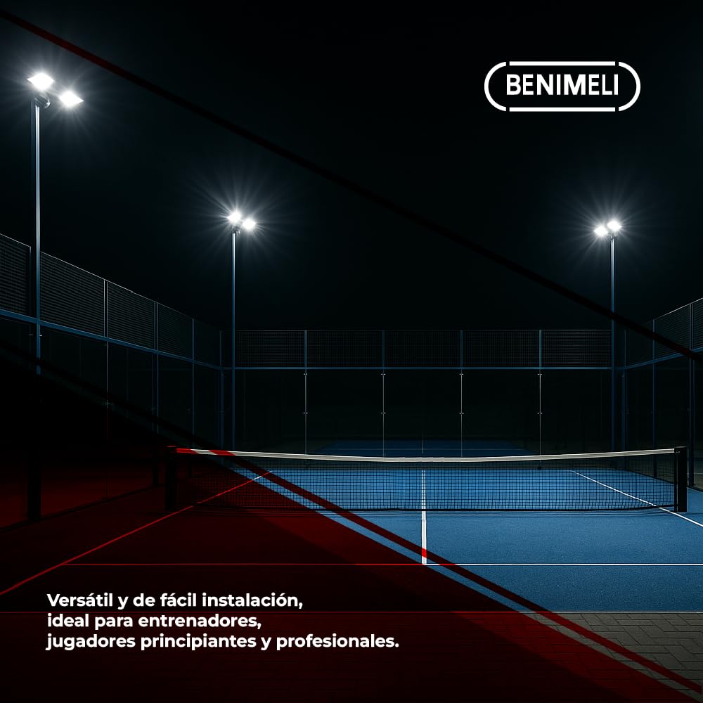 Red de Pádel con Medidas Reglamentarias Según RFEP- Cumple la Norma Europea- Color Negro - 10x0,92 M (Padel)