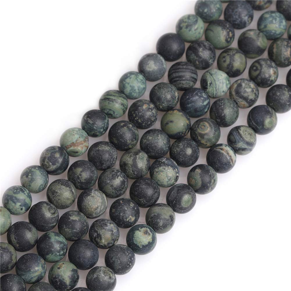 SHGbeads 6mm Frost Matte Blue Kambaba Jasper Semi Precious Gemstone Round Loose Beads for Jewellery Making DIY Handmade Craft Supplies 15" โ image 1