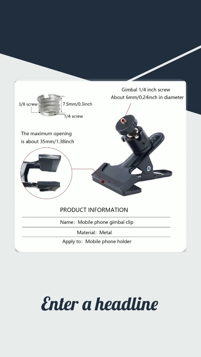 Supporto A Pinza Metallo Per Flash - Testa A Sfera 360&deg;, Per Fotocamera, Treppiedi